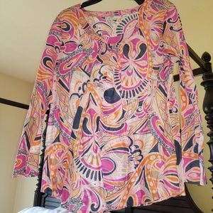 Liz Claiborne Long Sleeve Cotton Top